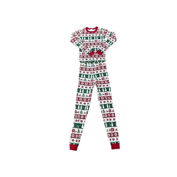 Hanna Andersson Fair Isle Holiday Pajama Set Unisex Kids 160 / 14 - Picture 1 of 10